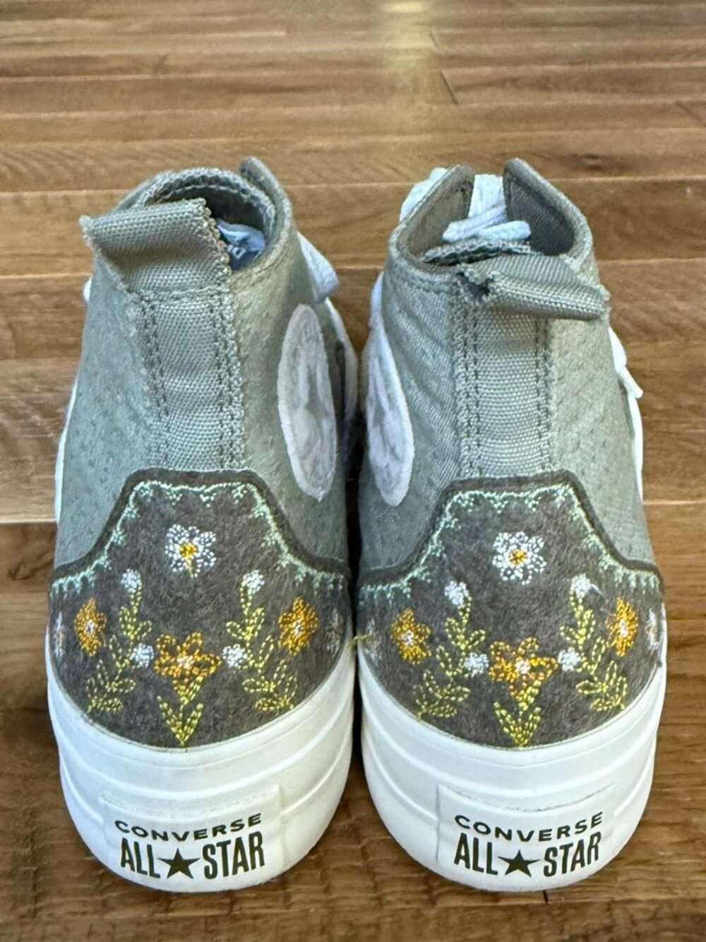W8 Converse Chuck Taylor All Star Lift Platform High Top Light Field Surplus - Picture 3 of 7
